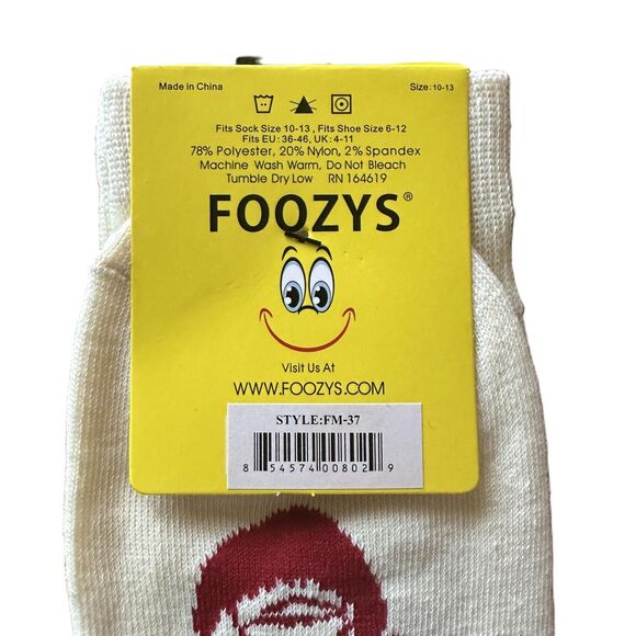 NWT Foozys Multicolor Patterned Crew Length Novelty Socks Size One Size - Picture 4 of 4